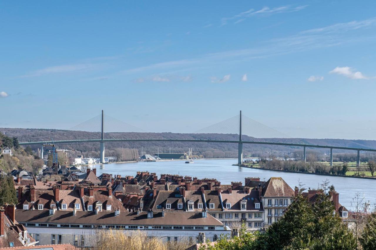 Du Haut Des Rives - Bel Appt Pour 4 Caudebec-en-Caux Exteriör bild